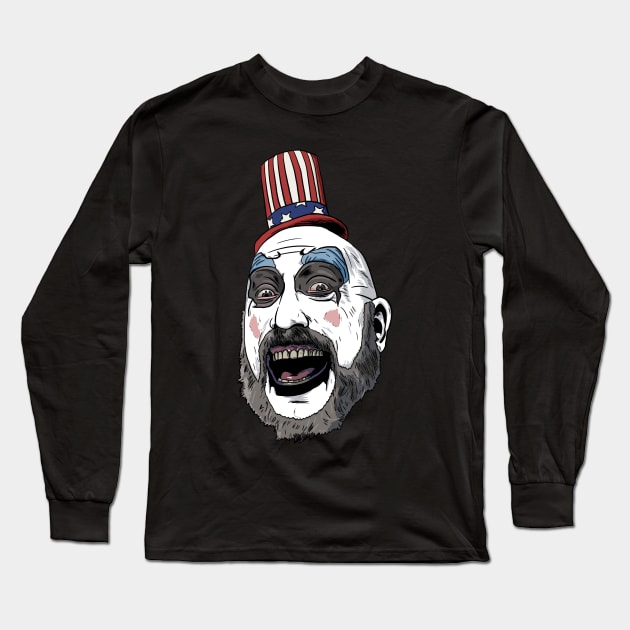 Captain Spaulding Long Sleeve T-Shirt by Black Snow Comics